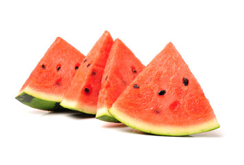 Slice of watermelon on white background 