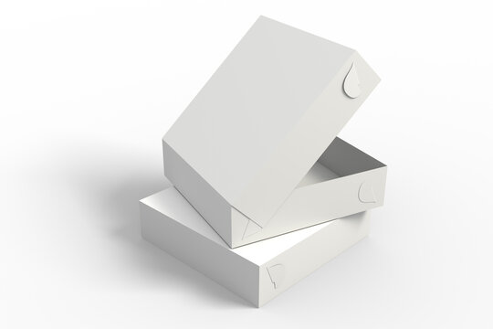 Side view of isolated donuts box.