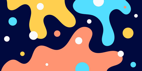 Simple composition illustration. Abstract modern background with dynamic shapes.