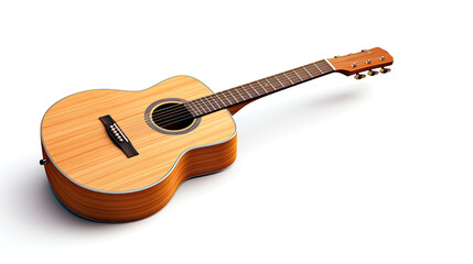 acoustic guitar isolated on a white background