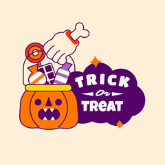 Trick or treat illustration