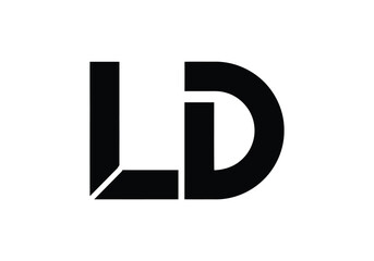 Initial monogram letter LD logo Design vector Template. LD Letter Logo Design. 