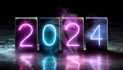 Neon new year 2024