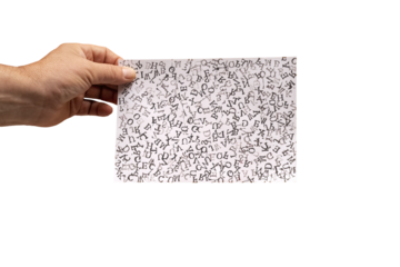 alphabet arranged randomly