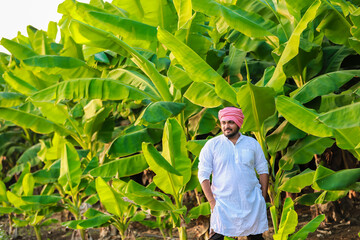 Smart and Young Indian Banana Farmer