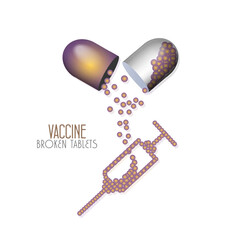Syringe and vaccine vial flat icons. Isolated vector illustration