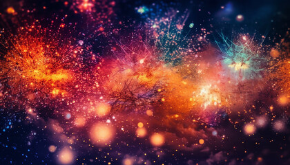 Enchanting New Year's Fireworks , generative ai