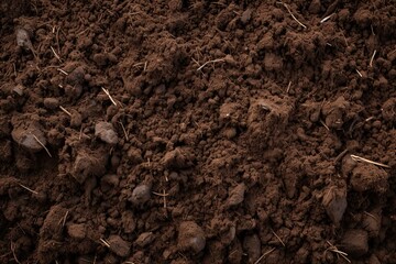 Compost soil background. Generative AI image