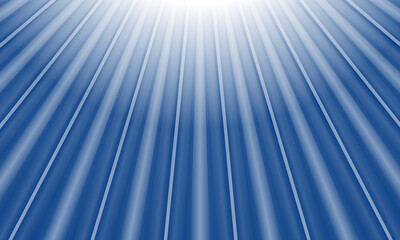 Sunray copy space on blue background.  White glow sunrise. Vector illustrator. 