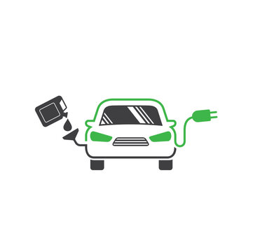 illustration of phev car basic technology, vector art.