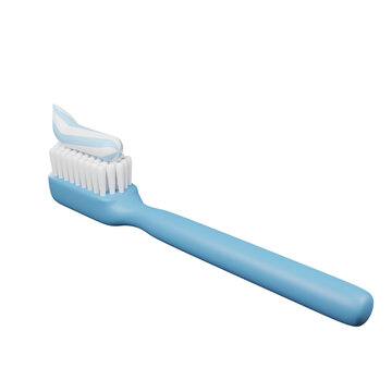 Toothbrush 3d render icon illustration