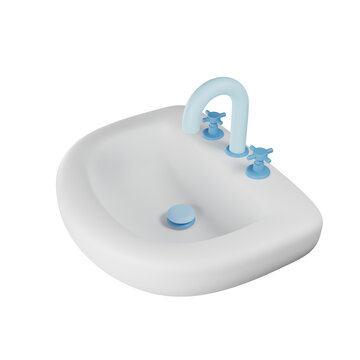 Bathroom Sink 3d render icon illustration