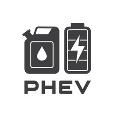 illustration of phev car basic technology, vector art.