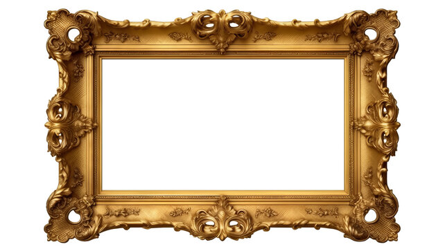 Antique frame on transparent background