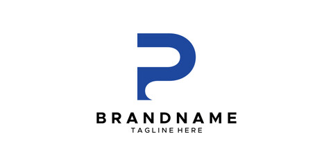 a graphic image of a P hand theme, on a white background. graphic vector base.