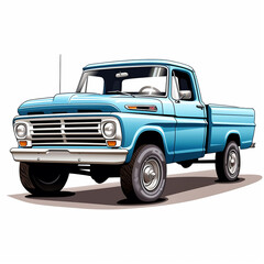 Simple yet elegant pickup truck illustration