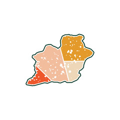 Samangan Map Vintage - World Map International vector template. Afghanistan region vector