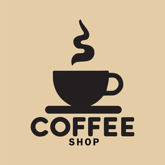 vector coffee shop logo and label