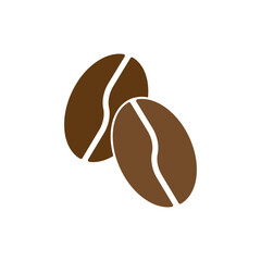overlapping coffee beans icon  vector