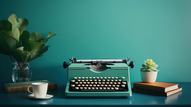 close up of a vintage typewriter