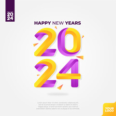 Happy new years 2024 logotype