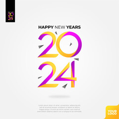 Happy new years 2024 logotype