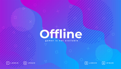 abstract offline gaming web screen banner design