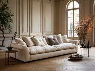 beige sofa interior calm design