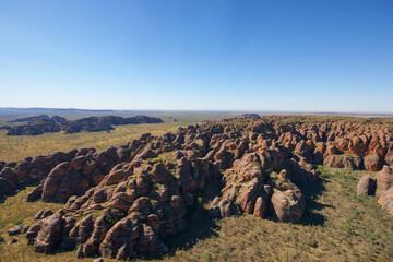 Aerial view of the beehive domes of the Bungle Bungles (Purnululu), Western Australia