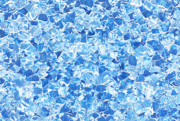 ちぎった紙を重ねた青色のアブストラクト背景