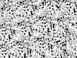 手描きで描いた黒い点々のイラスト　背景透明