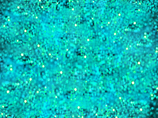 キラキラとまぶしいボヤけた緑色のイルミネーション背景