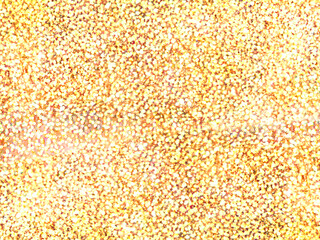 キラキラとまぶしいボヤけたイエローゴールドのイルミネーション背景