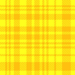 Yellow Tartan Plaid Pattern Seamless. Checkered fabric texture for flannel shirt, skirt, blanket
