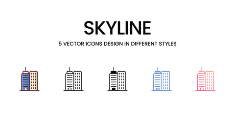 Skyline icon. Suitable for Web Page, Mobile App, UI, UX and GUI design.