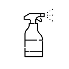 Cleaning spray. Household detergent. Pixel perfect, editable stroke icon