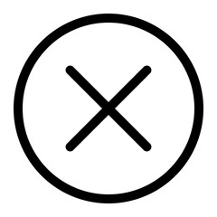 Fototapeta premium wrong line icon