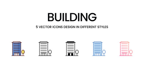 Building icon. Suitable for Web Page, Mobile App, UI, UX and GUI design.