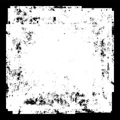 The frame is in grunge style. Black frame on white background. Paint strokes framing