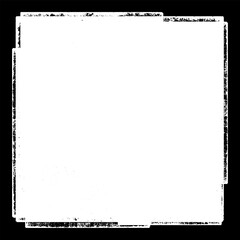 Obraz premium The frame is in grunge style. Black frame on white background. Paint strokes framing