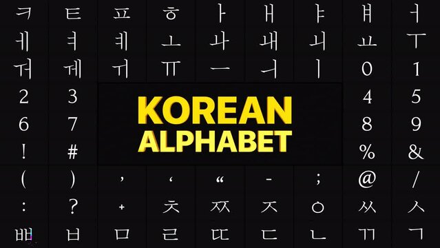 Korean Alphabet is a modern and abstract alphabet Motion Graphics in asian style. You can create a unique design for your projects. 4K resolution and alpha channel
