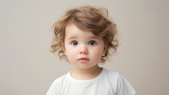 Minimalistic Superb Clean Image of a 2-Year-Old Baby AI Generated