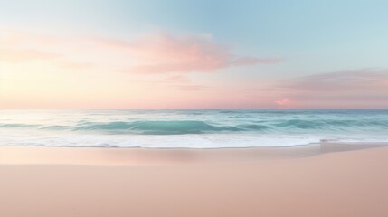Fototapeta na wymiar A Quiet Beach at Sunrise AI Generated
