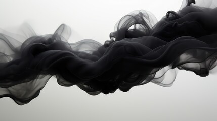 Abstract Black Clouds in Water: Minimalistic and Superb Clean Image AI Generated