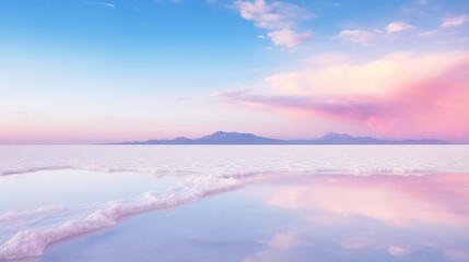 Abstract Salt Lake Art: Minimalistic and Superb Clean Image AI Generated
