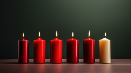 Minimalistic Superb Clean Image of Advent Candles AI Generated