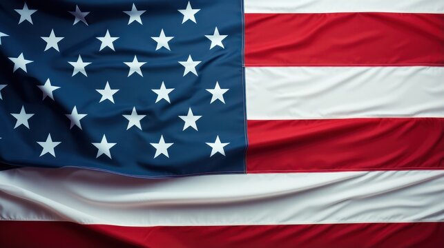 Minimalistic American Flag Design AI Generated