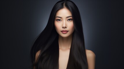 Naklejka premium Minimalistic Superb Clean Image of Asian Woman AI Generated