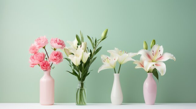 Minimalistic Superb Clean Image of Flower Bouquets and Arrangements AI Generated