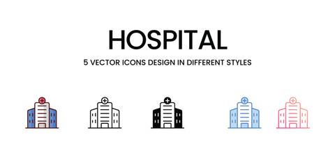 Hospital icon. Suitable for Web Page, Mobile App, UI, UX and GUI design.